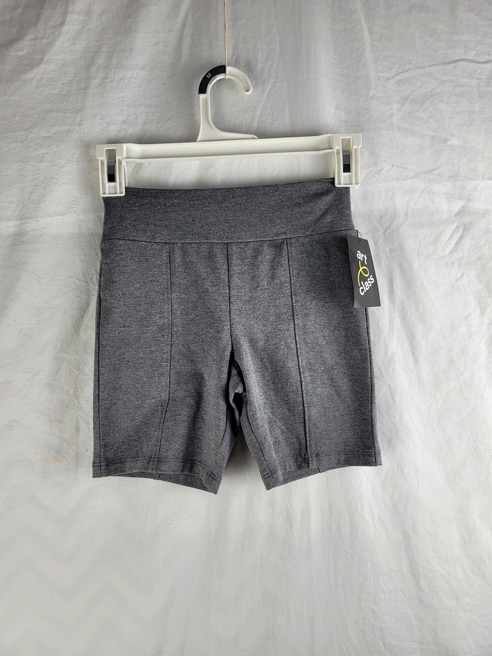 LOT OF 2 Art Class Girls Medium 8 Athletic Bike Shorts Black Heather Gray NWT
